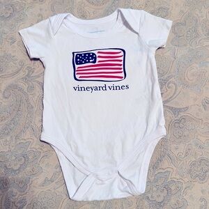 Vineyard Vines American 4th of July flag onesie